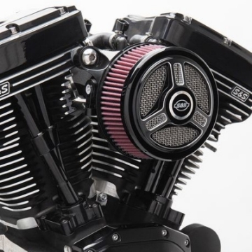 Picture of S&S Cycle 2017+ M8 Models w- Stock Throttle Body Stealth Air Cleaner Kit w- Tri-Spoke Cover
