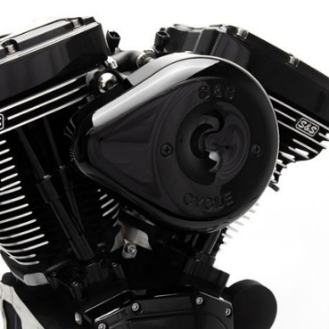 Picture of S&S Cycle 2017+ M8 Models Stealth Air Cleaner Kit w- Black Teardrop Cover