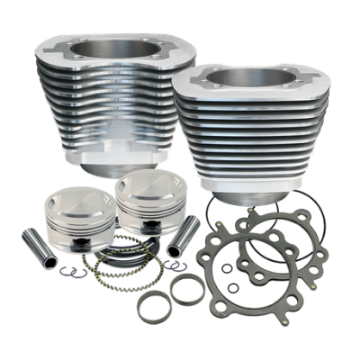 Picture of S&S Cycle 1999+ BT Replacement 3-7-8in Bore Cylinder & Piston Kit For S&S 95in Big Bore Kit - Silver