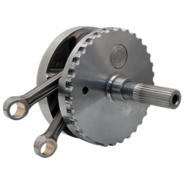 Picture of S&S Cycle 2007+ BT B-Style 4-3-8in Stroke Flywheel Assembly w-o Sprocket Shaft Bearing Race
