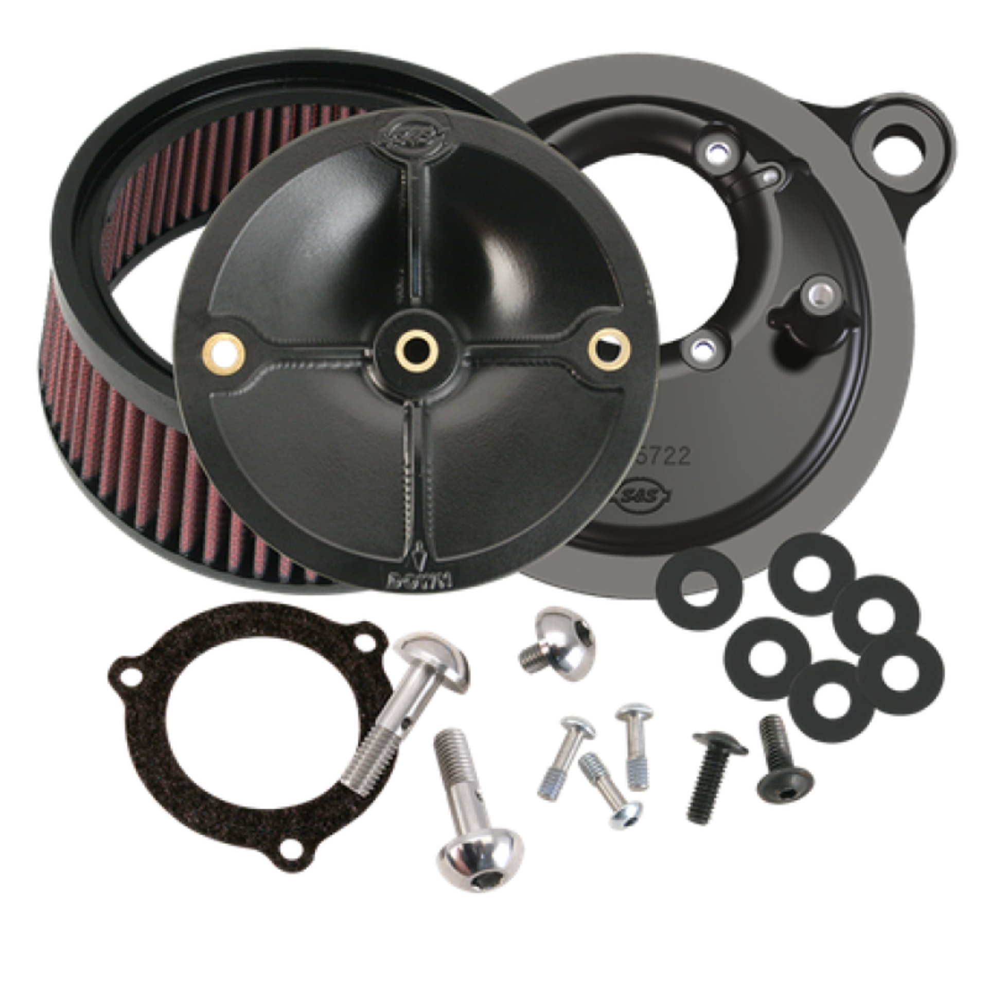 Picture of S&S Cycle 2008+ BT w- S&S 66mm Throttle Body Stealth Air Cleaner Kit w-o Cover