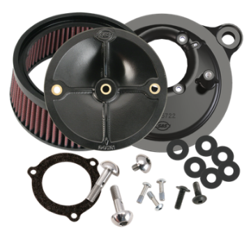 Picture of S&S Cycle 2008+ BT w- S&S 66mm Throttle Body Stealth Air Cleaner Kit w-o Cover