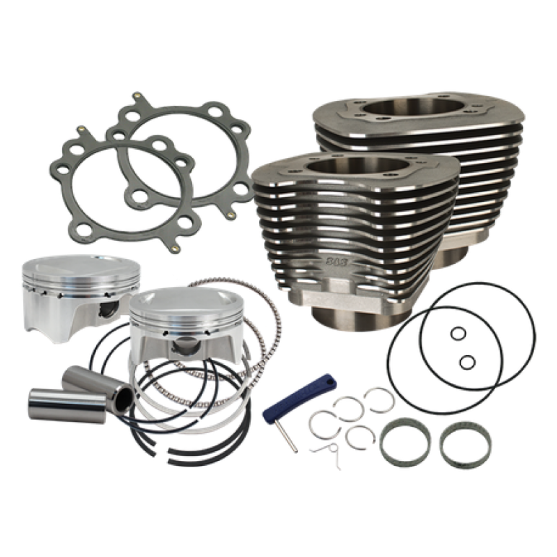 Picture of S&S Cycle 07-17 BT 107in Bolt-In Big Bore Kit - Wrinkle Black