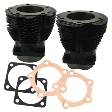 Picture of S&S Cycle 36-47 OHV Engines 3-7-16in Bore Cylinder Set - Hi-Temp Black