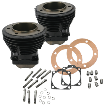 Picture of S&S Cycle 66-84 BT 3-5-8in Bore 5-330in Cylinder Set - Gloss Black