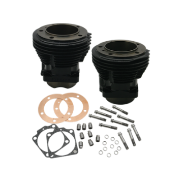 Picture of S&S Cycle 66-84 BT w- S&S 98in Sidewinder Kit 3-5-8in Bore Cylinder Set - Gloss Black