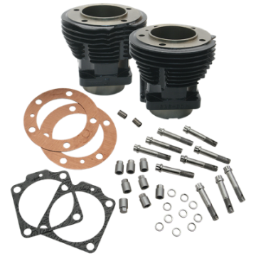 Picture of S&S Cycle 66-78 74in BT & Stock Bore Strokers 3-7-16in Bore Cylinders - Gloss Black