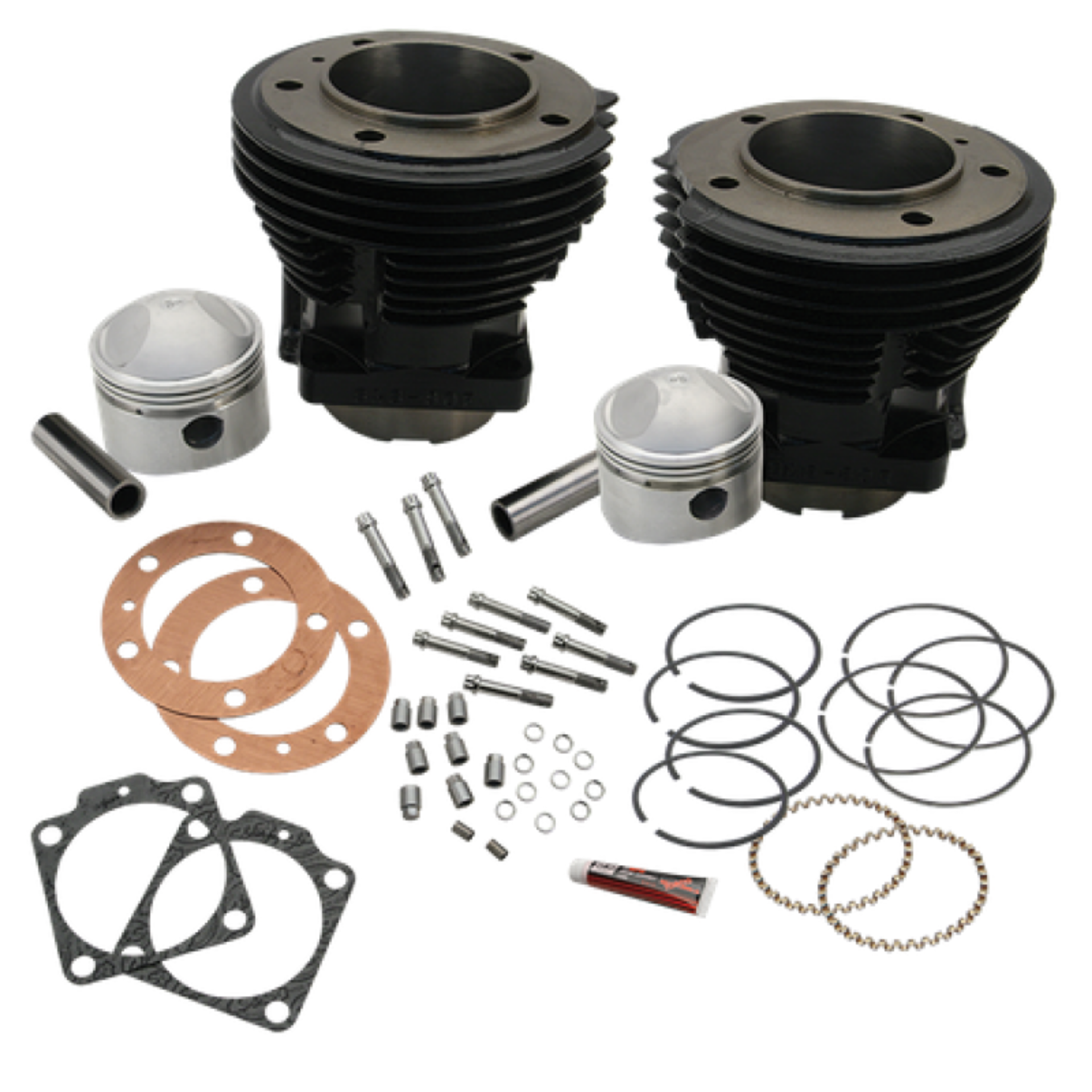 Picture of S&S Cycle 66-84 3-7-16in x Up To 4-3-4in Stroke Cylinder Kit - Gloss Black