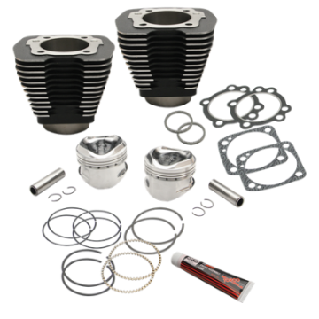 Picture of S&S Cycle 84-99 BT 96in 3-5-8in Big Bore Cylinder & Piston Kit For S&S SH96 Engines - Wrinkle Black