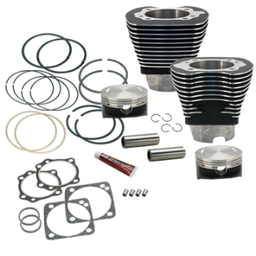 Picture of S&S Cycle 84-99 BT 4 1-8in Bore Cylinder & Piston Kit For S&S V117 Engine - WBlack