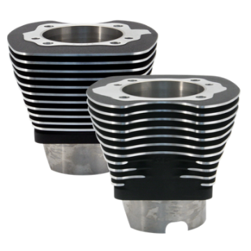 Picture of S&S Cycle 84-99 BT 4-1-8in Bore Cylinder Set For 124in V-Series Engine - Wrinkle Black