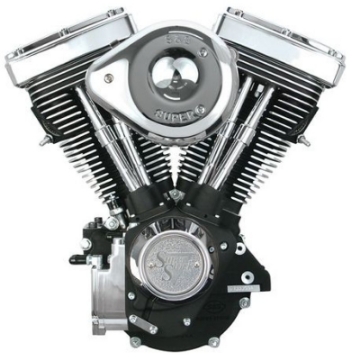 Picture of S&S Cycle 84-99 BT V80 Complete Assembled Engine w- 508 Cams - Wrinkle Black