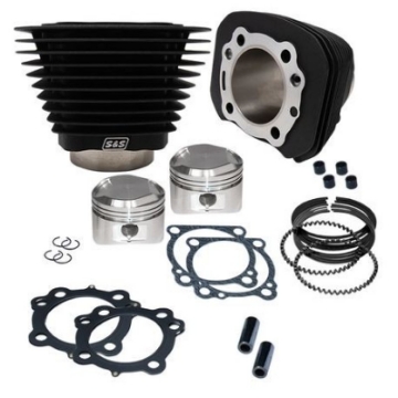 Picture of S&S Cycle 86-03 Sportster Models 1200cc Cylinder and Piston Kit - Wrinkle Black