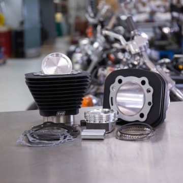 Picture of S&S Cycle 86-19 Sportster Models 883 to 1200cc Conversion Kit - Wrinkle Black