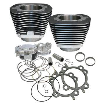 Picture of S&S Cycle 99-06 BT 97in Big Bore Cylinder Kit - Wrinkle Black