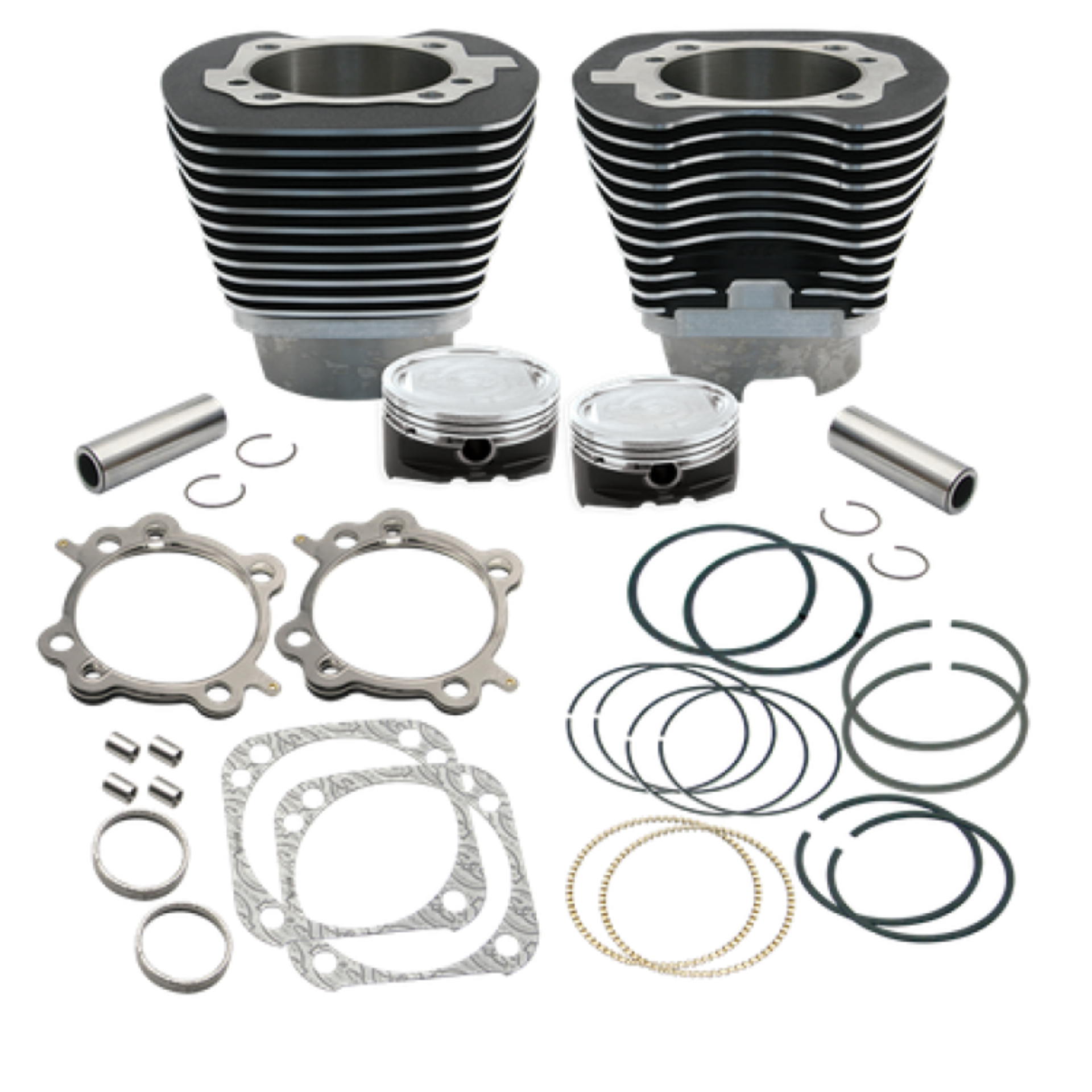 Picture of S&S Cycle 99-06 BT 4 1-8in Low Compression Bore Cylinder & Pistons Kit For 124in Hot Set Up Kit