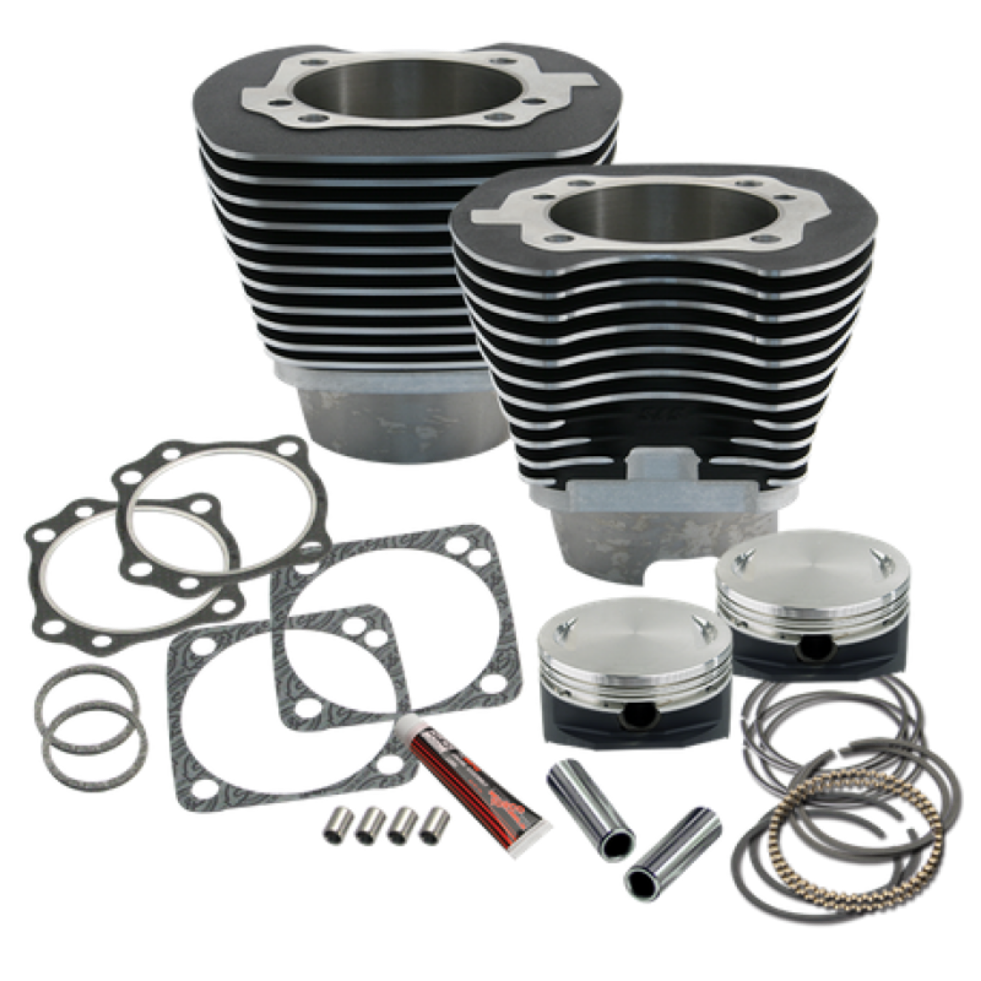 Picture of S&S Cycle 99-06 BT 4-1-8in Bore Cylinder & Piston Kit - Wrinkle Black
