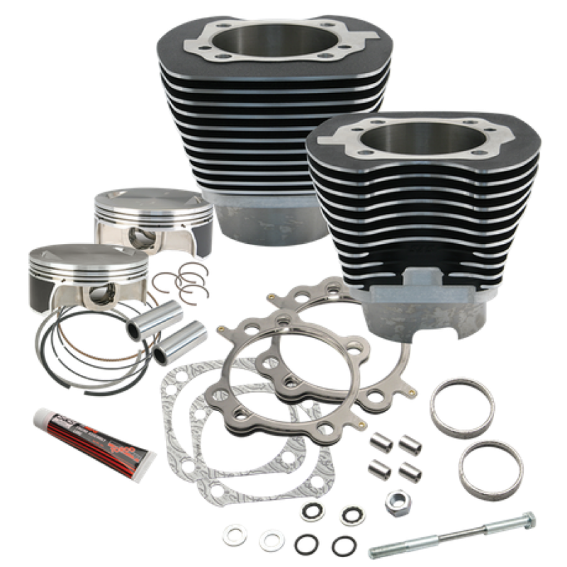 Picture of S&S Cycle 07-17 BT 117in Big Bore Cylinder Kit - Black Wrinkle