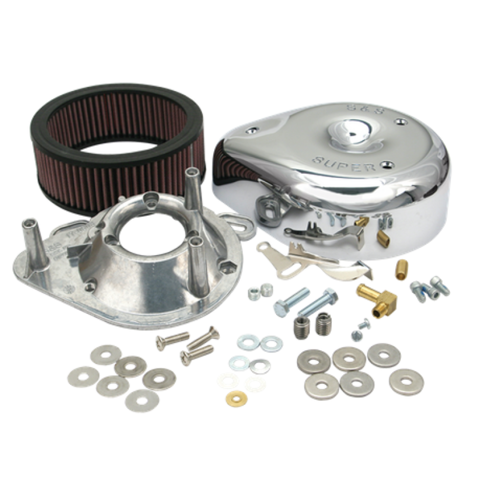 Picture of S&S Cycle 84-92 BT-86-90 Sportster Models Teardrop Chrome Air Cleaner Cover for S&S Super E-G Carb
