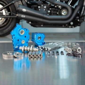 Picture of S&S Cycle 2017+ M8 Models Gear Drive 550G Cam Chest kit w- Chrome Pushrod Tubes - Oil Cooled