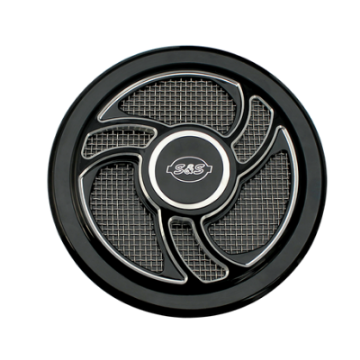 Picture of S&S Cycle Stealth Applications Torker Air Cleaner Cover w- Machined Highlights - Gloss Black