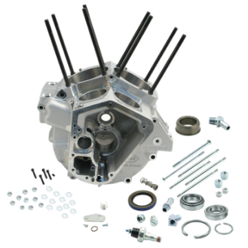 Picture of S&S Cycle 84-91 BT w- 3-5-8in Bore Super Stock Alternator Style Crankcase - Natural