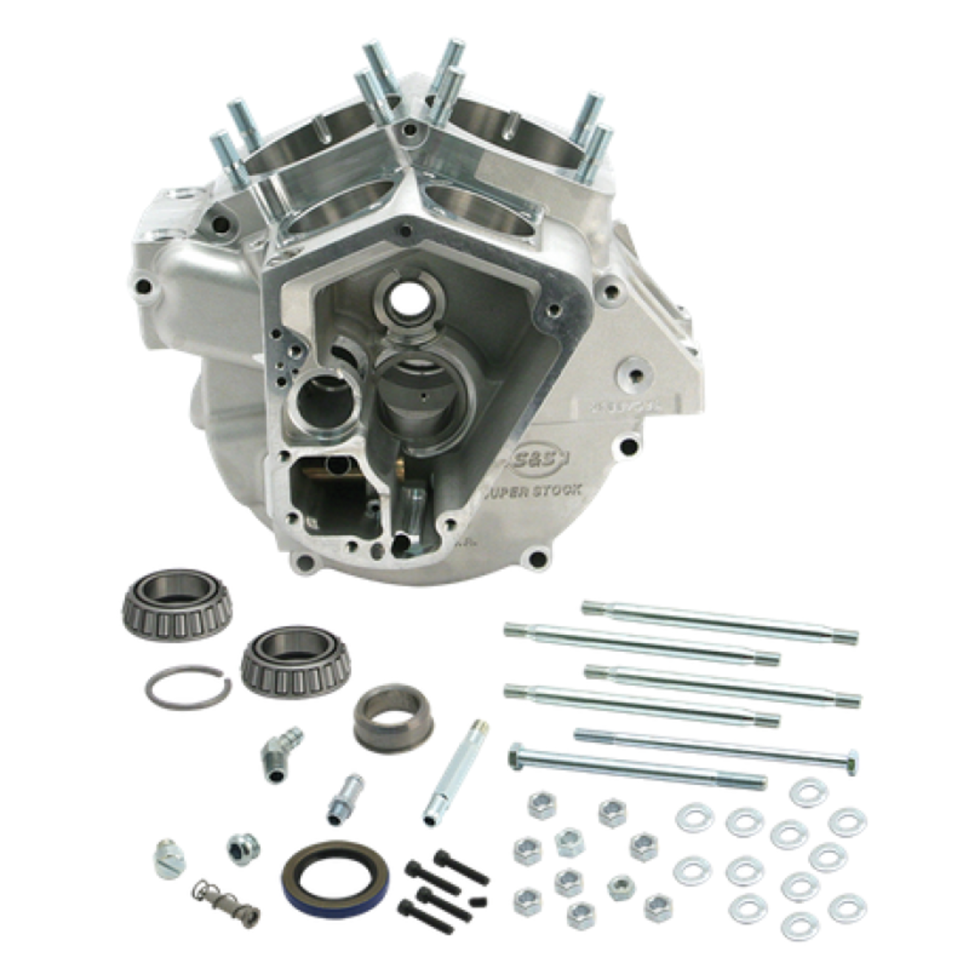 Picture of S&S Cycle 70-84 BT w- 3-5-8in Bore Super Stock Alternator Style Crankcase - Natural