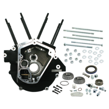 Picture of S&S Cycle 92-99 BT w- Stock Bore Super Stock Alternator Syle Crankcase - Wrinkle Black