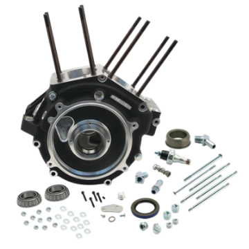 Picture of S&S Cycle 84-91 BT w- Stock Bore Super Stock Alternator Style Crankcase - Wrinkle Black