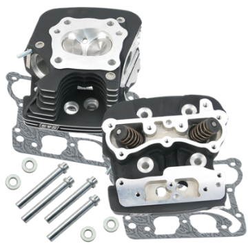 Picture of S&S Cycle 99-05 BT Super Stock 79cc Cylinder Head Kit - Wrinkle Black