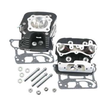 Picture of S&S Cycle 2006 Dyna 91cc -032in Manifold Surface Cylinder Heads - Wrinkle Black