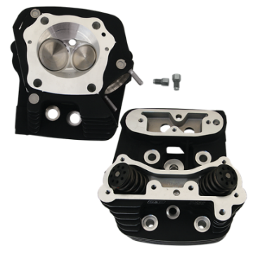 Picture of S&S Cycle 84-99 BT 93cc Cylinder Head Kit For S&S 4in Bore - Wrinkle Black