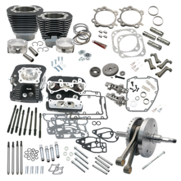 Picture of S&S Cycle 2007 BT w- Balancer 124in Hot Set Up Kit - Wrinkle Black