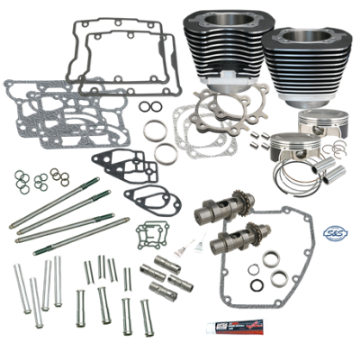 Picture of S&S Cycle 07-17 BT S&S 106in Big Bore Hot Set Up Kit w-o Cylinder Heads - Wrinkle Black