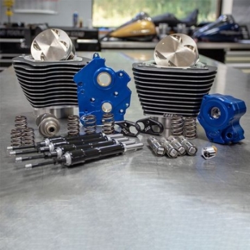 Picture of S&S Cycle 2017+ M8 124in CI Oil Cooled Power Pack w- Black Pushrod Tubes w- Highlight