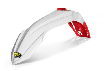 Picture of Cycra 15-21 Yamaha YZ125 Cycralite Front Fender - White w- Red Vent
