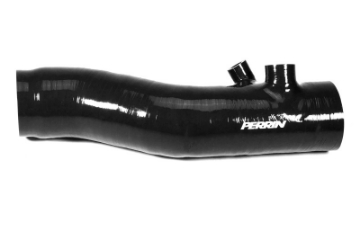 Picture of PERRIN 22-24 Subaru WRX - 20-25 LGT & OBXT Turbo Inlet Hose w-Turbo Adapter Flange Long - Black