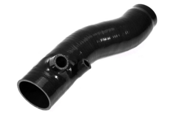 Picture of PERRIN 22-24 Subaru WRX - 20-25 LGT & OBXT Turbo Inlet Hose w-Turbo Adapter Flange Long - Black