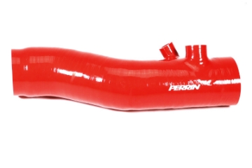 Picture of PERRIN 22-24 Subaru WRX - 20-25 LGT & OBXT Turbo Inlet Hose w-Turbo Adapter Flange Long - Red
