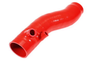 Picture of PERRIN 22-24 Subaru WRX - 20-25 LGT & OBXT Turbo Inlet Hose w-Turbo Adapter Flange Long - Red