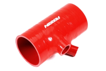 Picture of PERRIN 22-24 Subaru WRX - 20-25 LGT & OBXT Turbo Inlet Hose w-Turbo Adapter Flange Short - Red