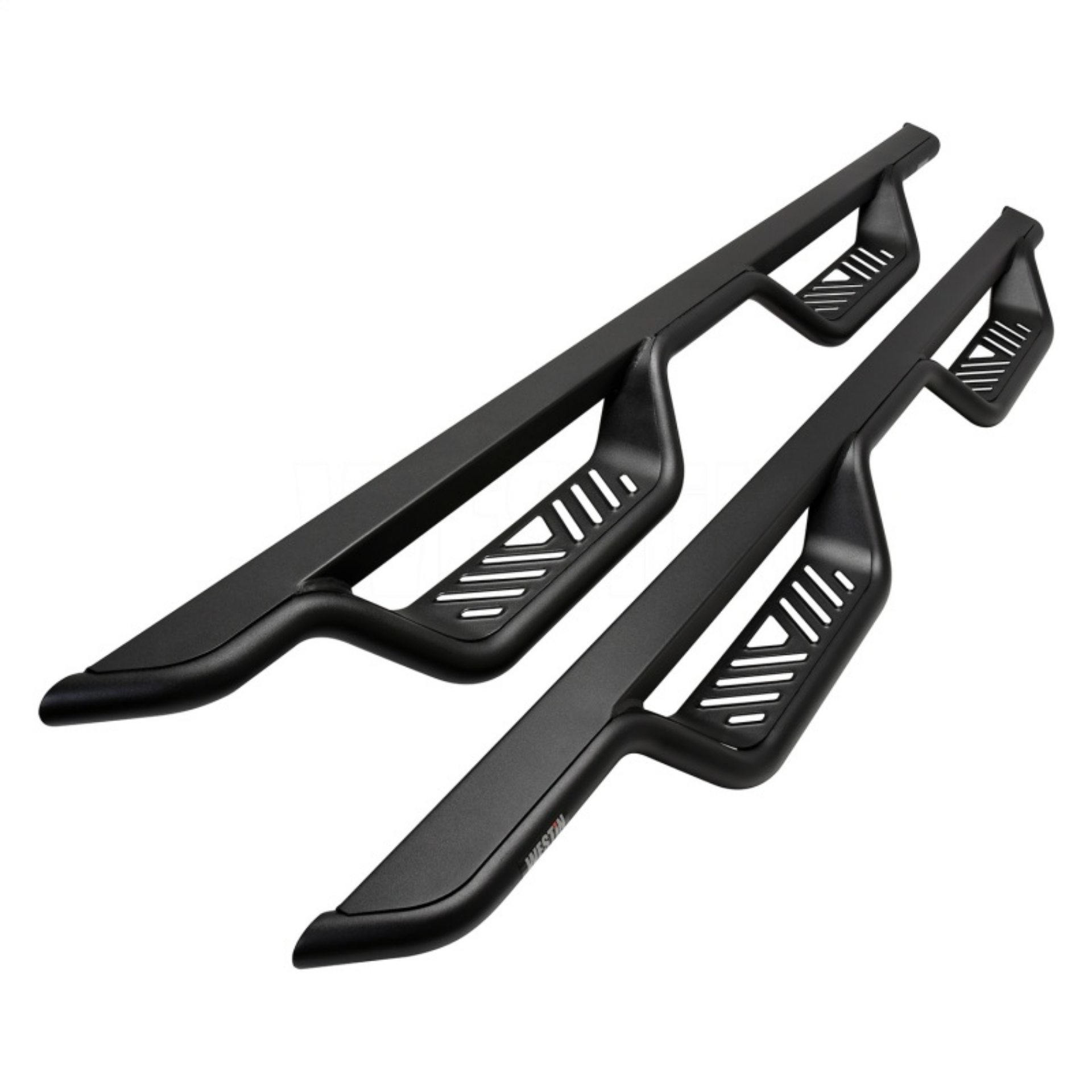 Picture of Westin 05-22 Toyota Tacoma Double Cab Outlaw Drop Nerf Step Bars - Textured Black