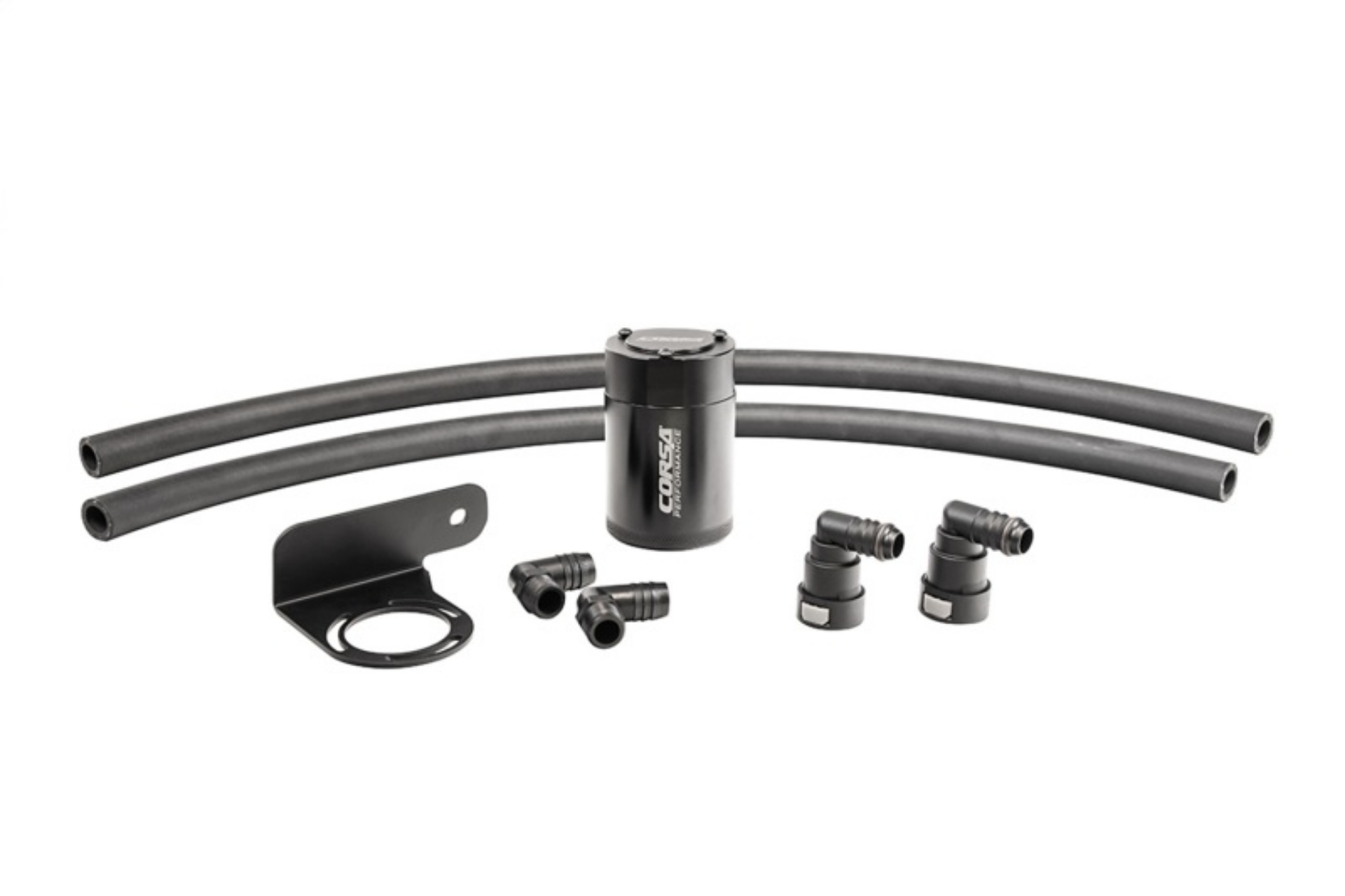 Picture of Corsa 2011-2025 Ford F-150 3-5L Turbo Auto Corsa Aluminum Oil Catch Can w-Mounting Bracket