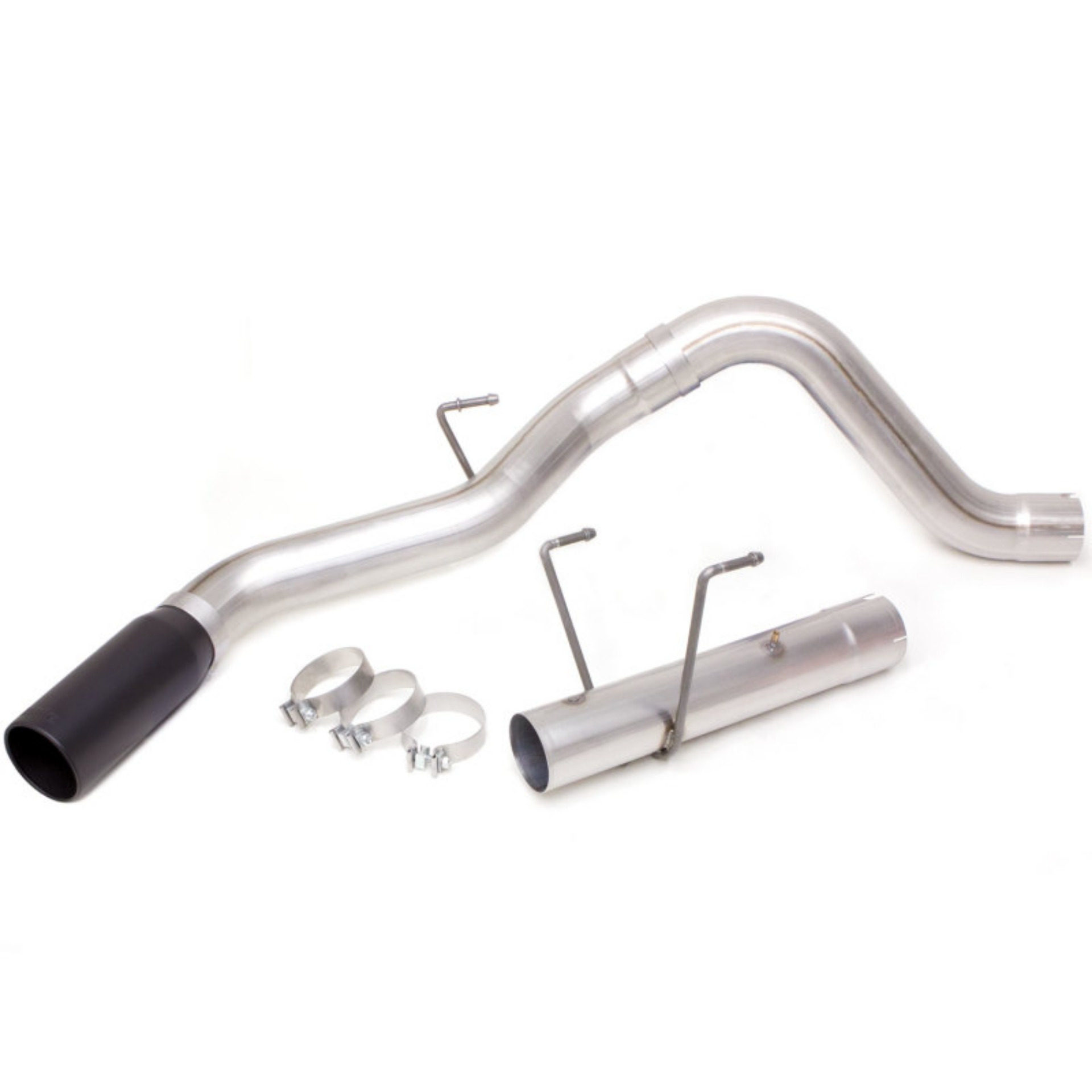 Picture of Banks Power 13-18 Dodge RAM Monster Exhaust 4-0in- Single 6-7L CCLB w- SideKick S-S Black Tip
