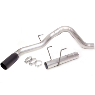 Picture of Banks Power 13-18 Dodge RAM Monster Exhaust 4-0in- Single 6-7L CCLB w- SideKick S-S Black Tip