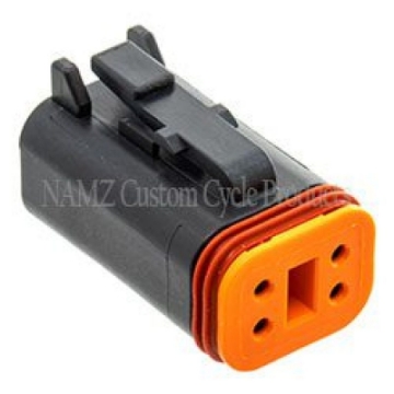 Picture of NAMZ Deutsch DT Series 4-Wire Plug & Wedgelock - Black HD 72114-94BK