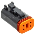 Picture of NAMZ Deutsch DT Series 4-Wire Plug & Wedgelock - Black HD 72114-94BK