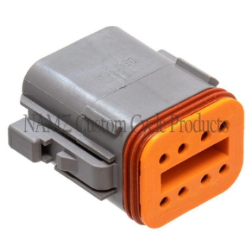 Picture of NAMZ Deutsch DT Series 8-Wire Plug & Wedgelock - Grey Repl- HD 72138-94GY