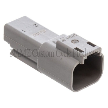 Picture of NAMZ Deutsch DT Series 2-Wire Receptacle & Wedgelock - Gray HD 72122-94GY
