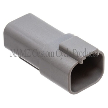 Picture of NAMZ Deutsch DT Series 4-Wire Receptacle & Wedgelock - Gray HD 72124-94GY
